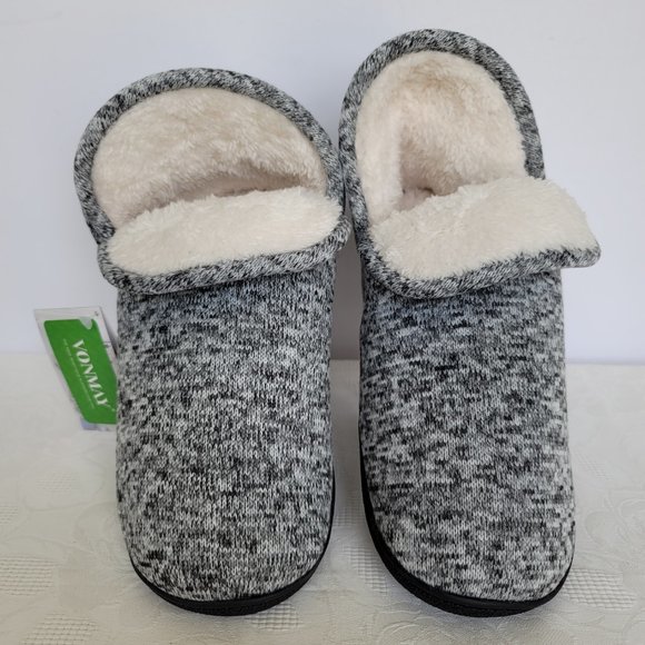 VONMAY Women's Slippers Booties with Memory Foam Indoor/Outdoor-Grey color-W10M⭐ - Picture 4 of 15